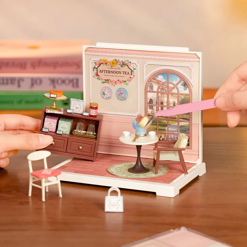 Rolife Honey Tea Lounge DIY Miniature House - Warm Relaxing Tea Room Scene