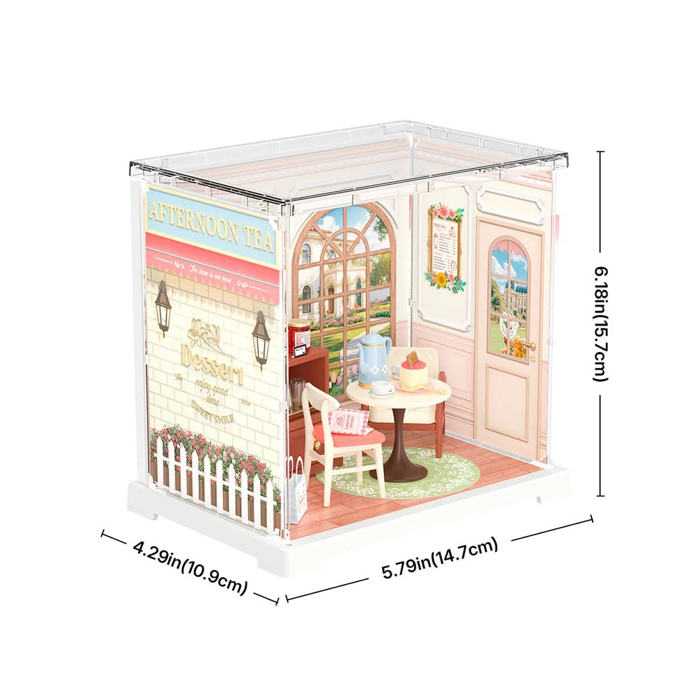 Rolife Honey Tea Lounge DIY Miniature House - Warm Relaxing Tea Room Scene