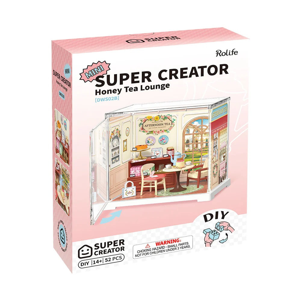 Rolife Honey Tea Lounge DIY Miniature House - Warm Relaxing Tea Room Scene