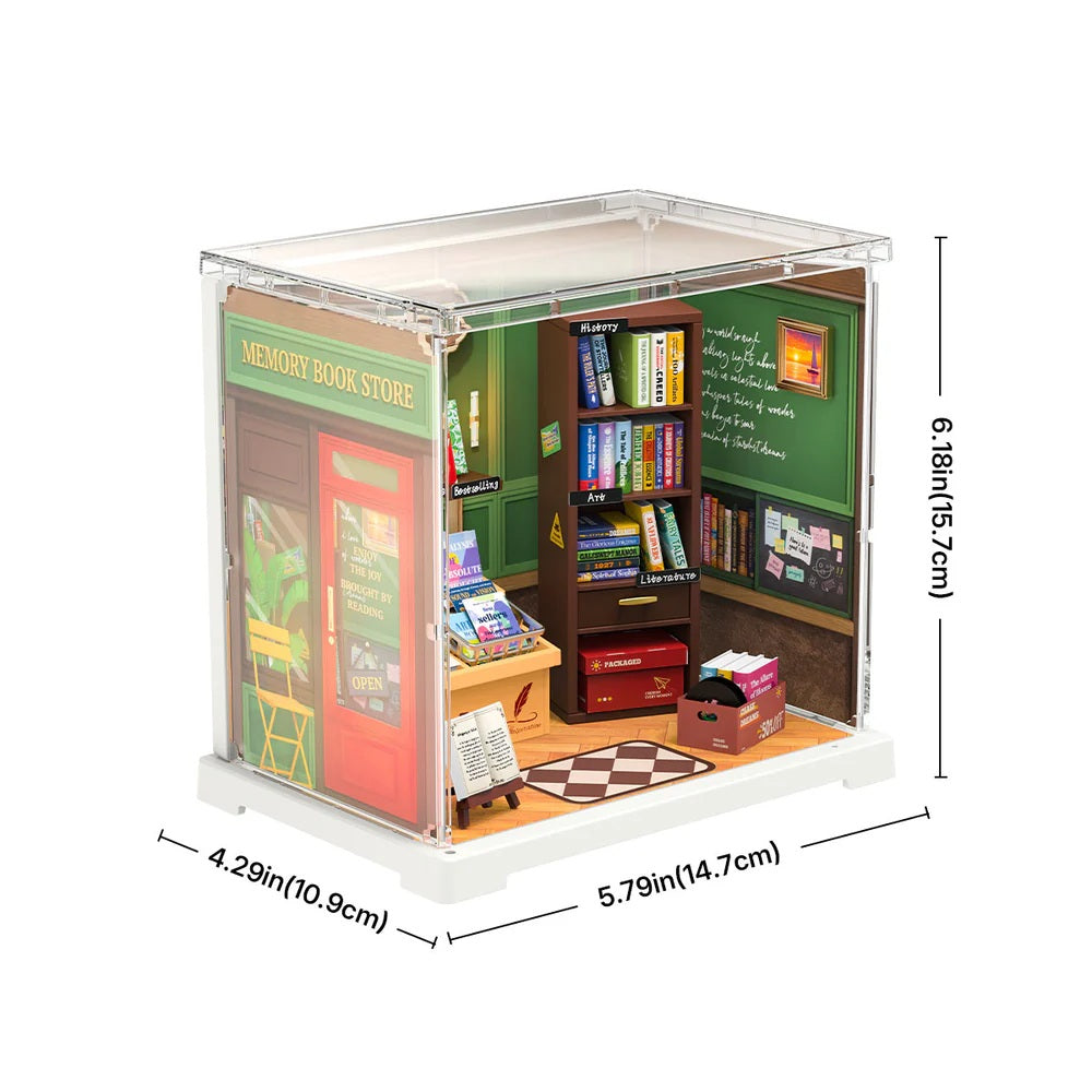 Rolife Memory Book Store DIY Miniature House - Charming Mini Bookshop Scene