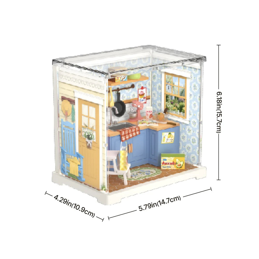 Rolife Homely Baking Kitchen DIY Miniature House - Cozy Kitchen Craft Model
