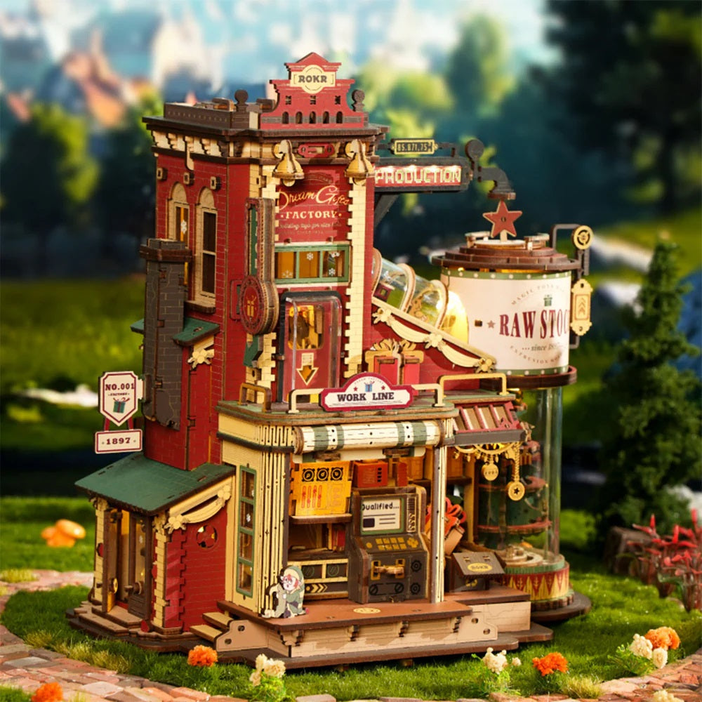 Robotime Christmas Dream Gift Factory Wooden Music Box EAB01