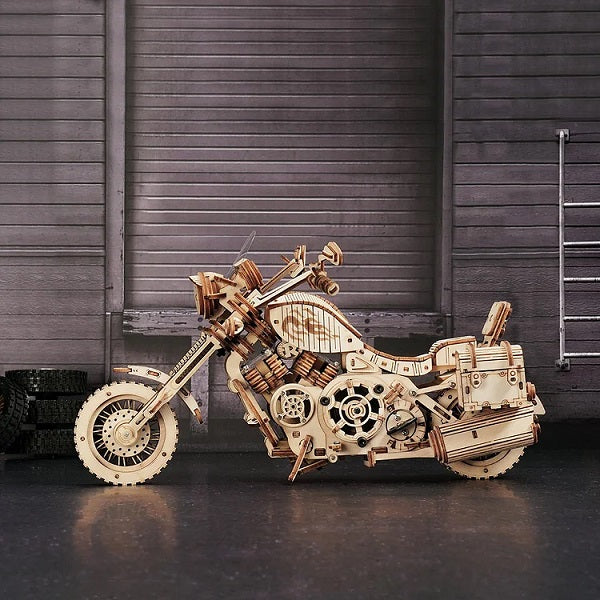 Rolife Mechanical Wood Models; Cruiser Motorcycle