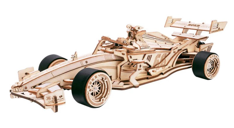 Robotime F1 Racing Car, Mechanical Wood Models LK505