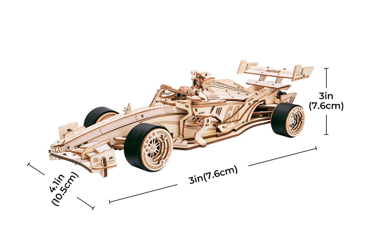Rolife F1 Racing Car, Mechanical Wood Models