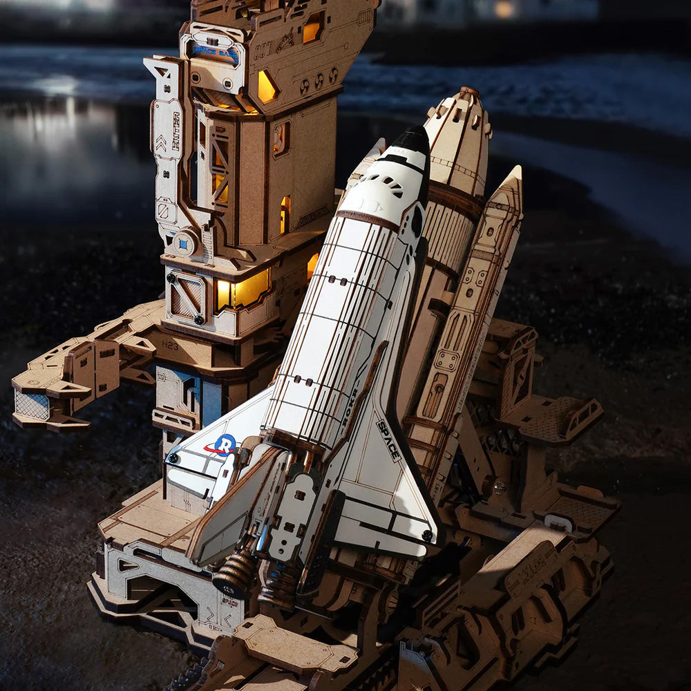 ROKR Space Shuttle Mechanical 3D Wooden Puzzle - NASA Spacecraft Model