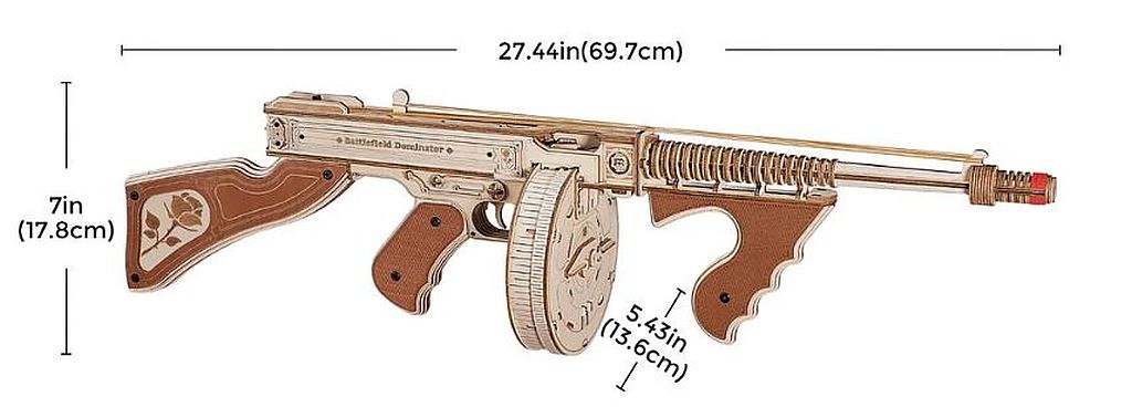 Robotime Thompson Submachine Gun Toy 3D Wooden Puzzle LQB01