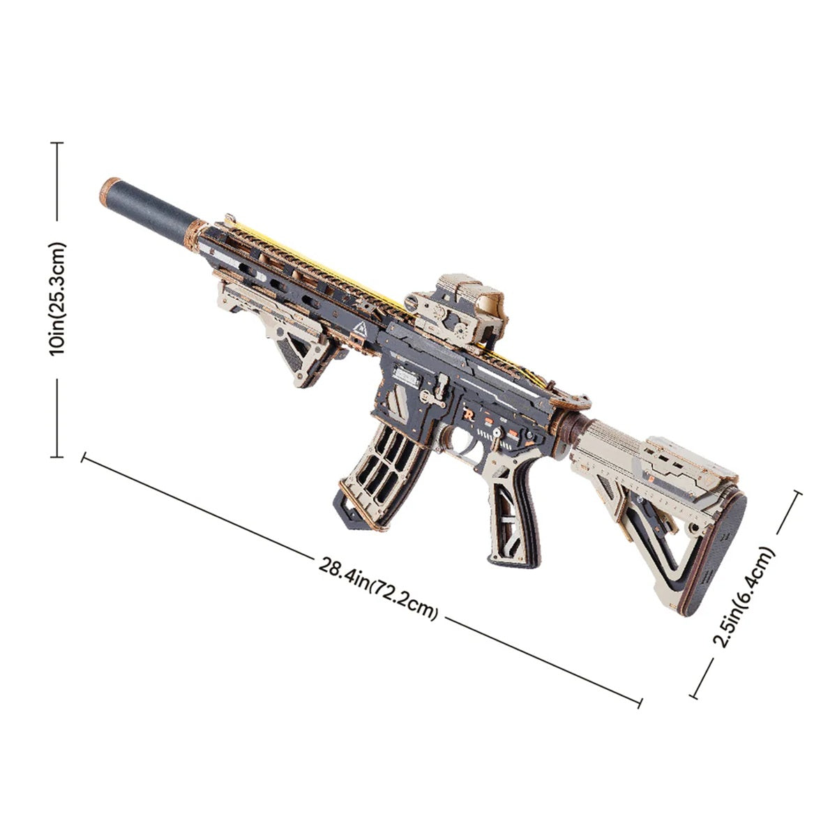 Robotime M416 Carbine Rifle 3D Wooden Puzzle Toy Gun Model
