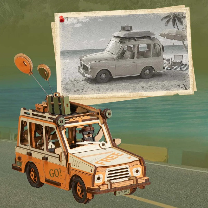 ROKR Road Tripper Pendulum Balance Toy 3D Puzzle - Vintage Car Model
