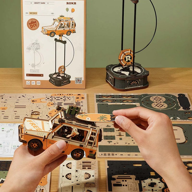ROKR Road Tripper Pendulum Balance Toy 3D Puzzle - Vintage Car Model