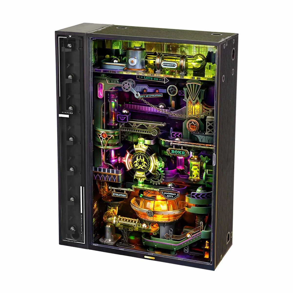 ROKR Alchemy City Mechanical Marble Run 3D Puzzle with LED Lights and Automatic Ascent