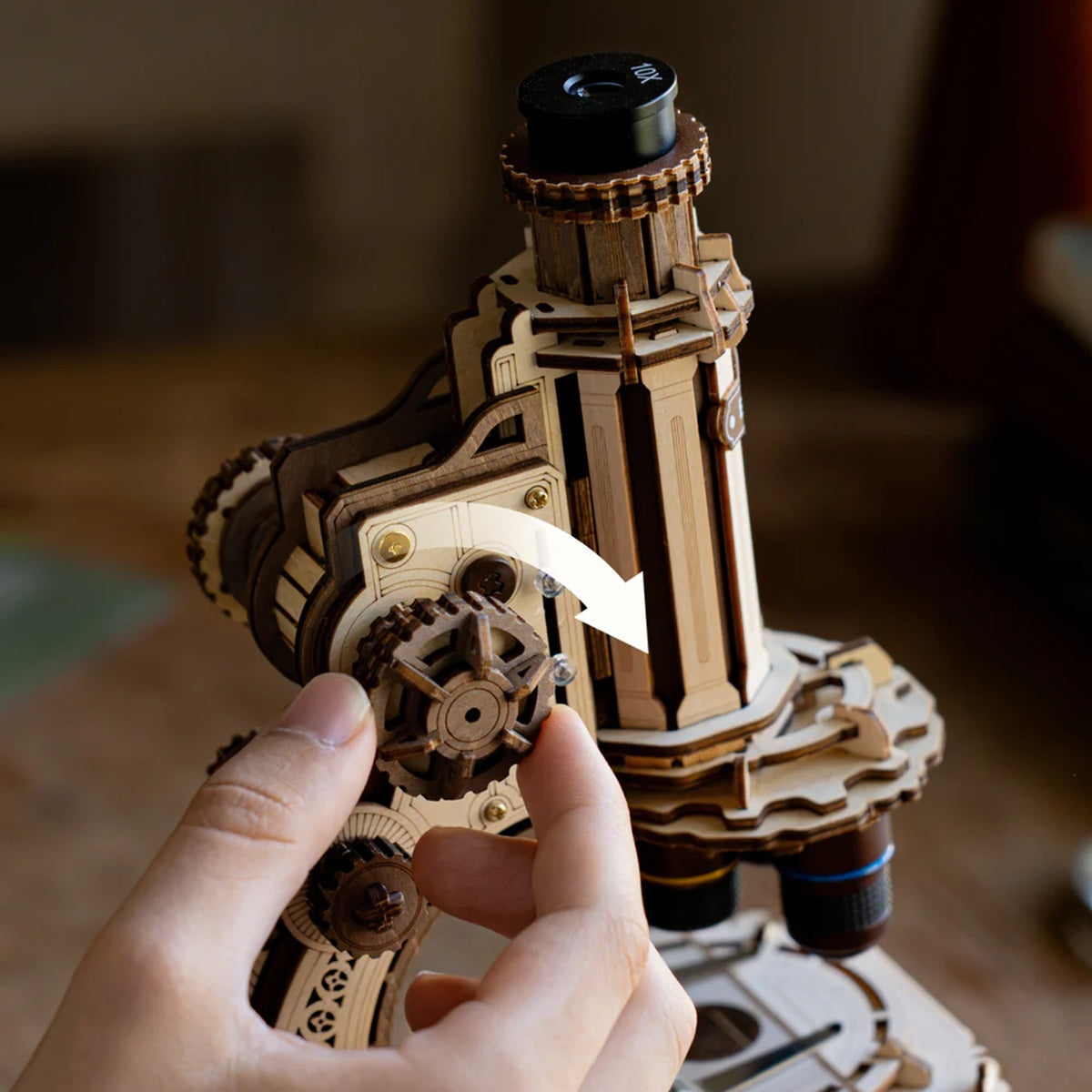 Robotime Microscope 3D Wooden Puzzle Educational Model Kit