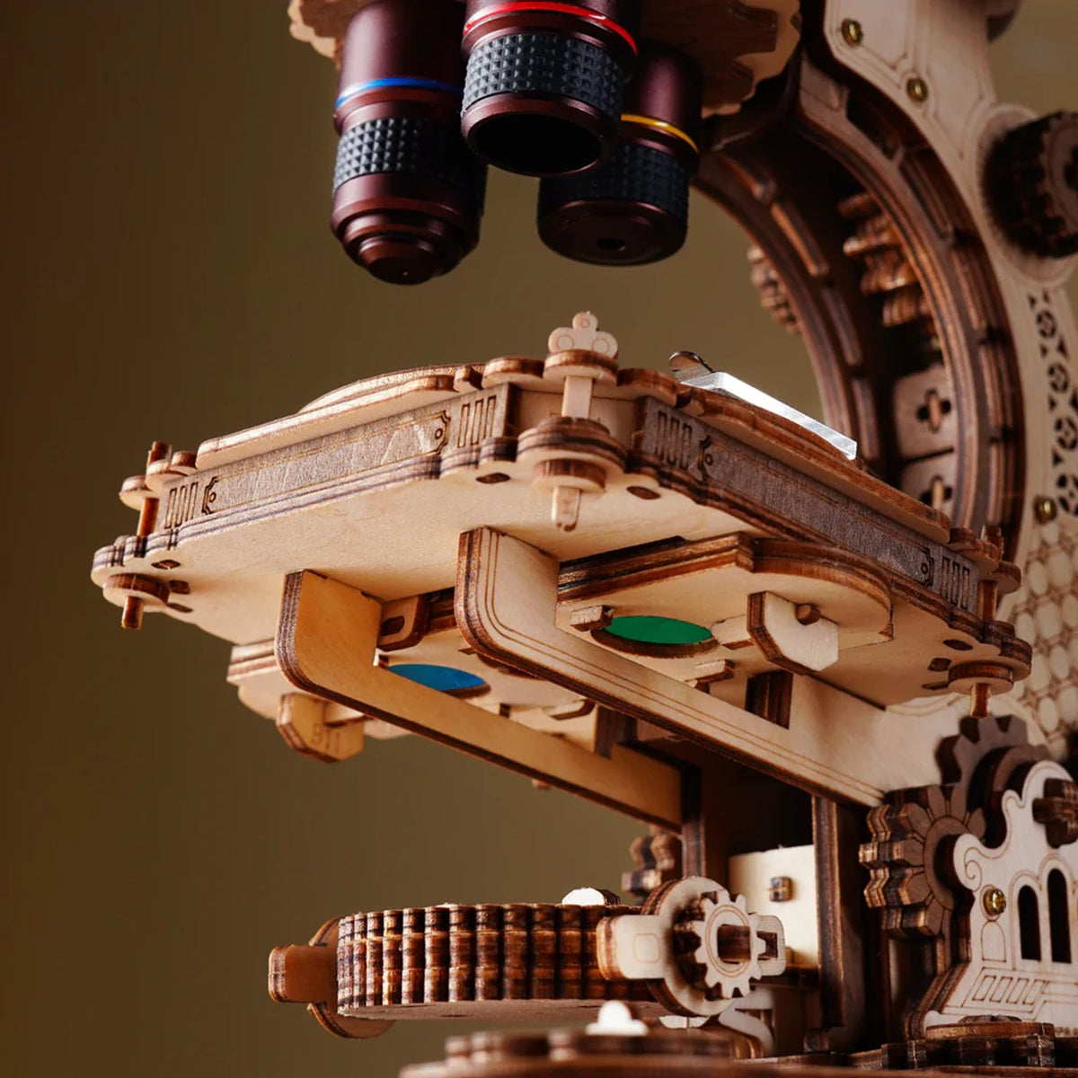 Robotime Microscope 3D Wooden Puzzle Educational Model Kit