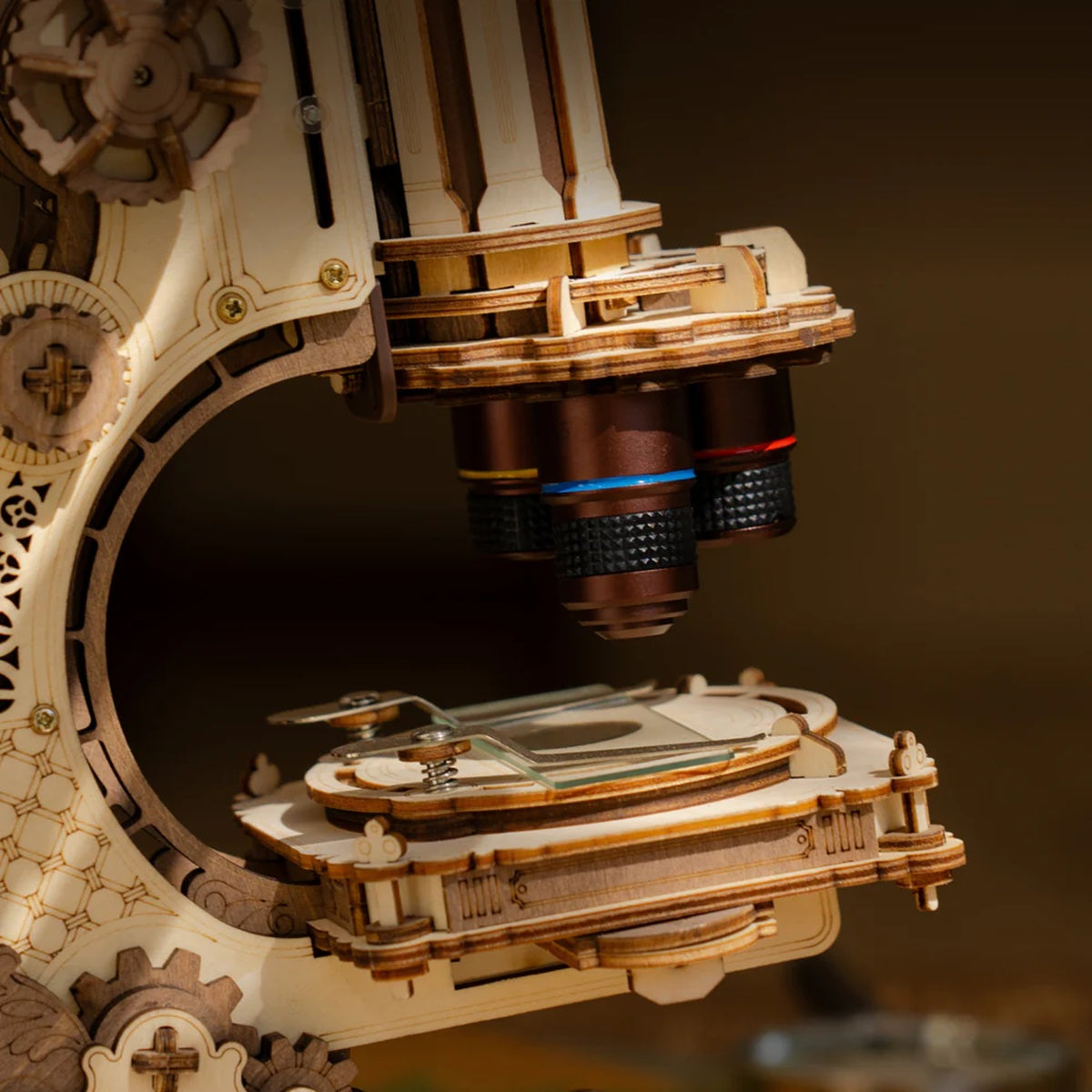 Robotime Microscope 3D Wooden Puzzle Educational Model Kit