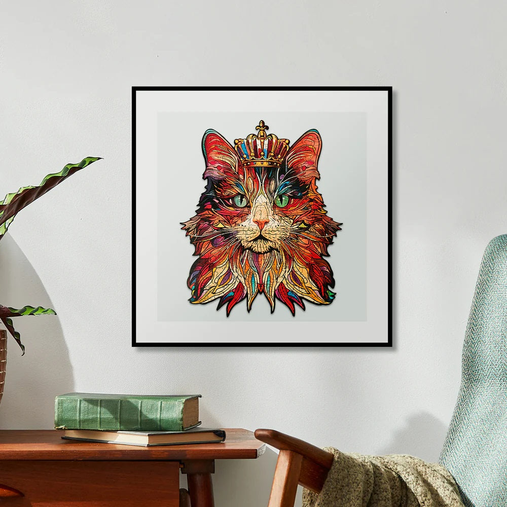 Rolife Cat King 200pc Wooden Jigsaw Puzzle