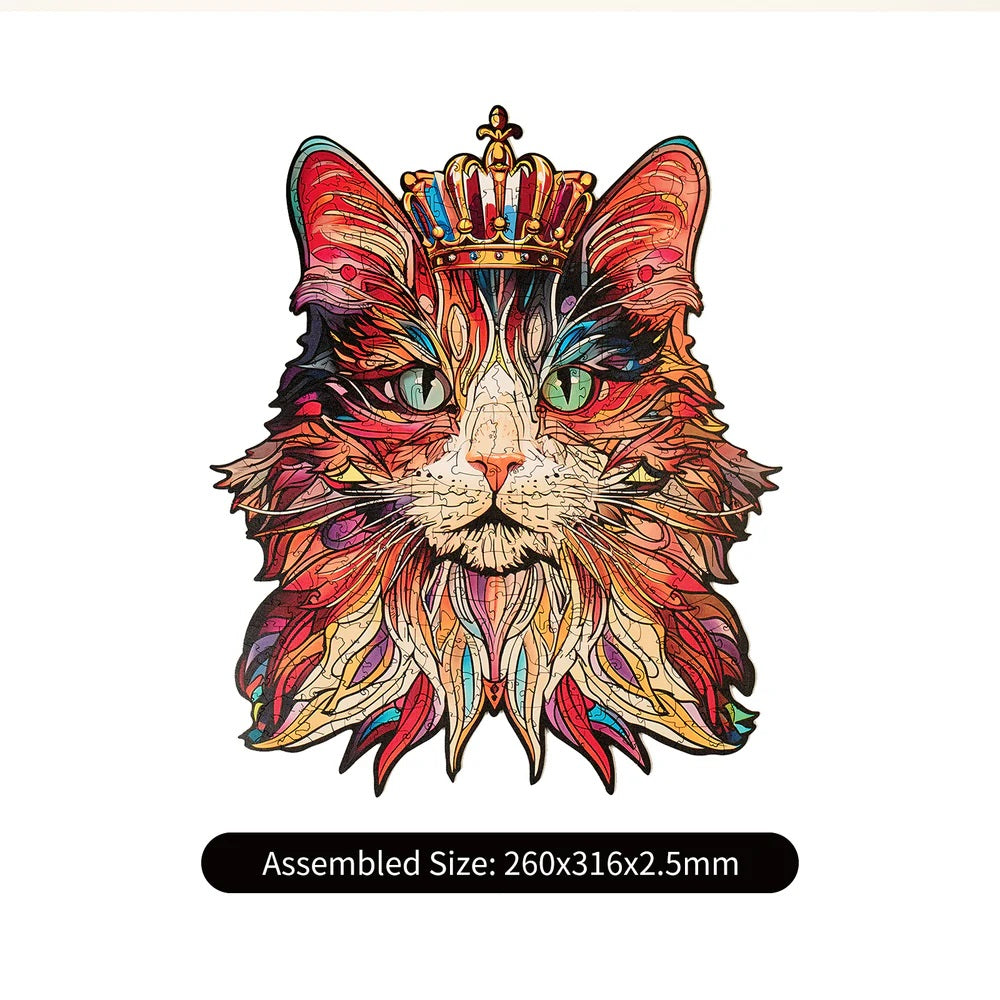 Rolife Cat King 200pc Wooden Jigsaw Puzzle