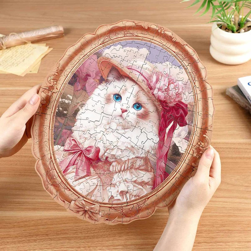 Rolife Springtime Kitty 200-Piece Wooden Jigsaw Puzzle