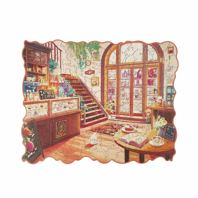 Rolife Cozy Winter Cafe 200-Piece Wooden Jigsaw Puzzle