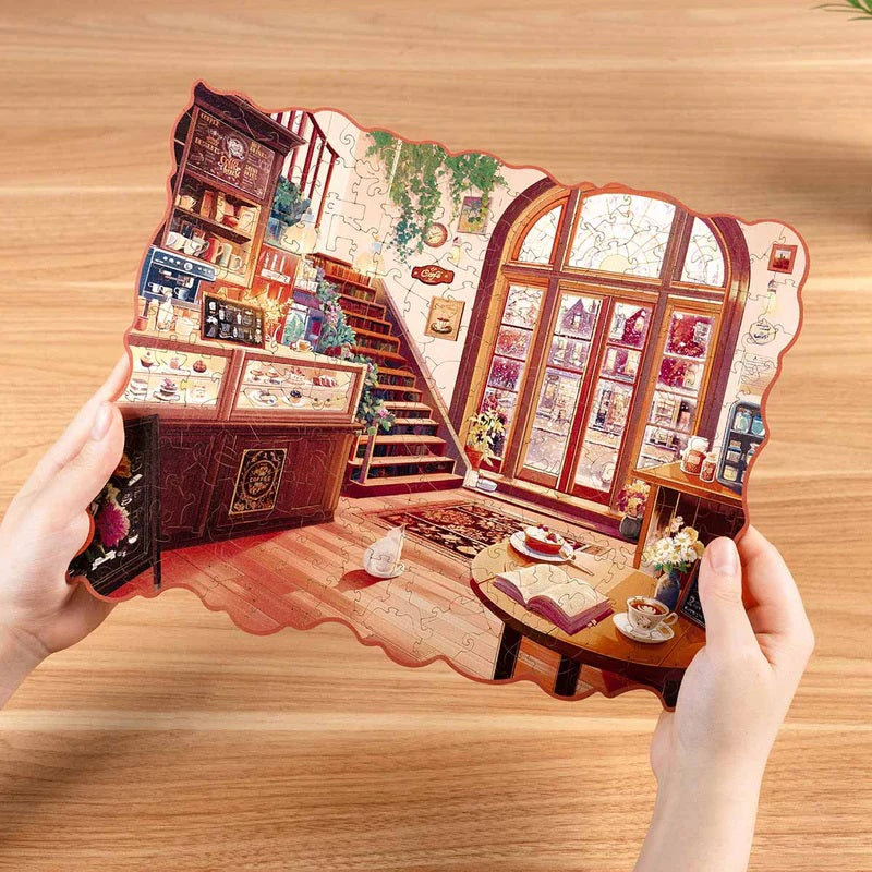 Rolife Cozy Winter Cafe 200-Piece Wooden Jigsaw Puzzle