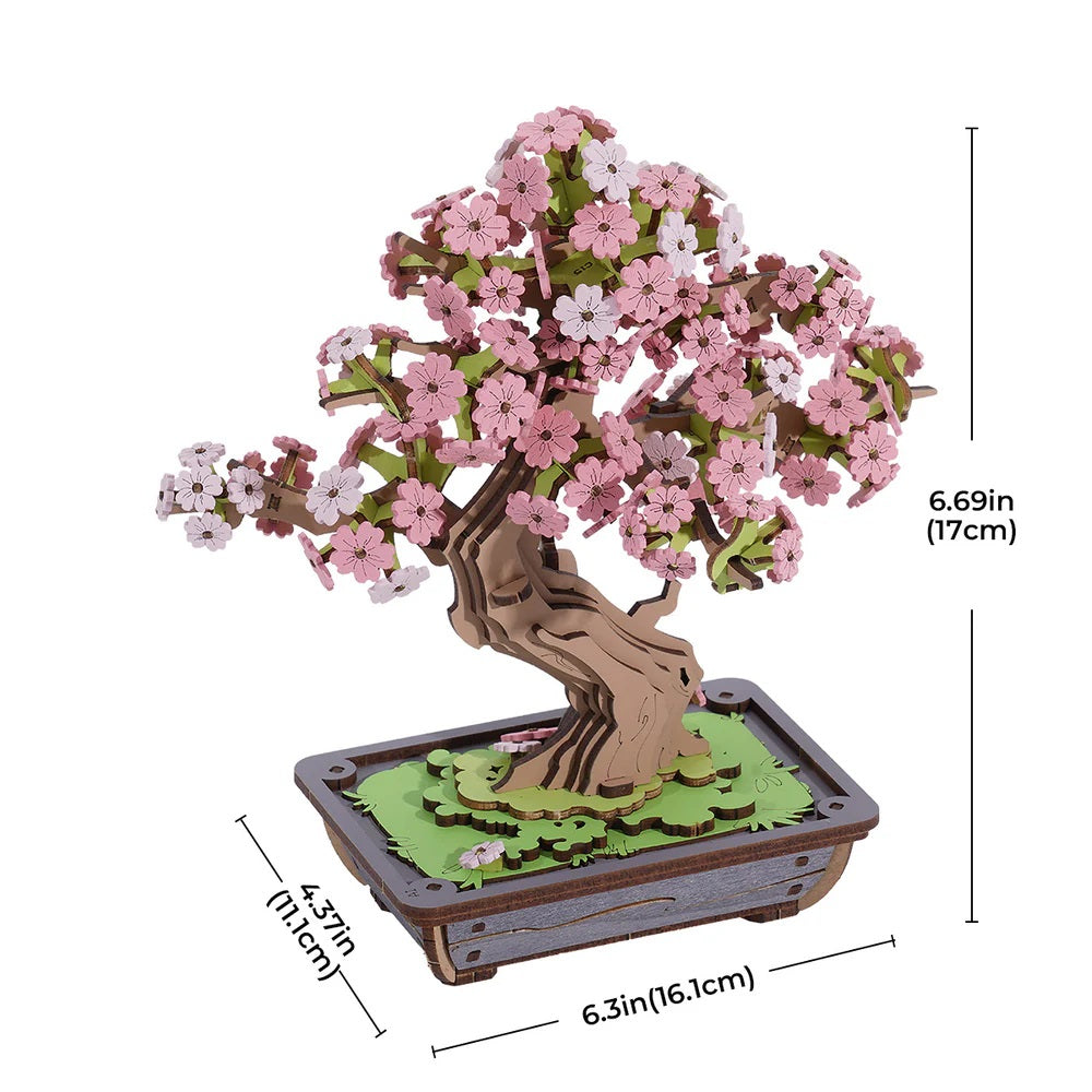 Rolife Sakura Bonsai DIY Wooden 3D Puzzle