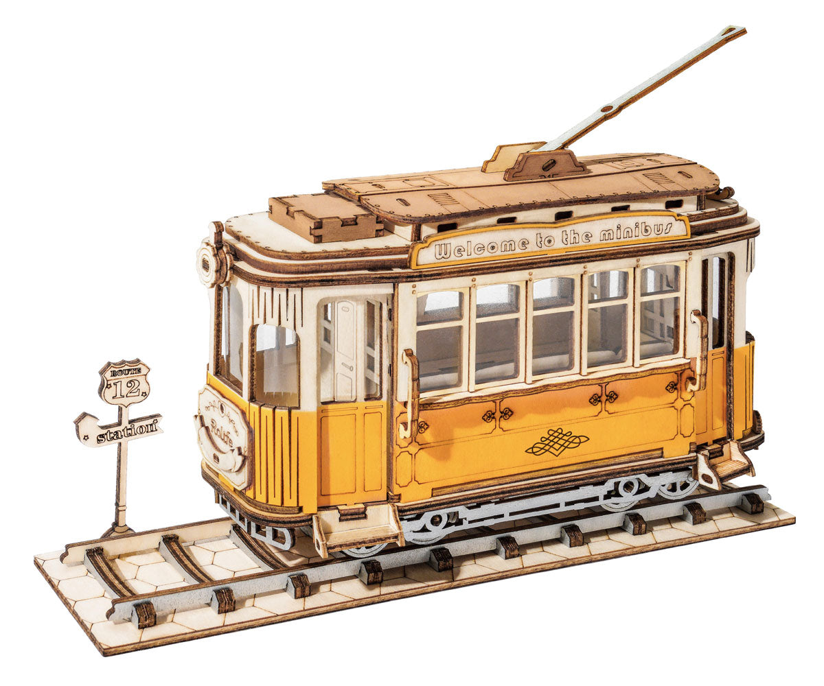 Rolife Classic 3D Wood Puzzles; Tramcar