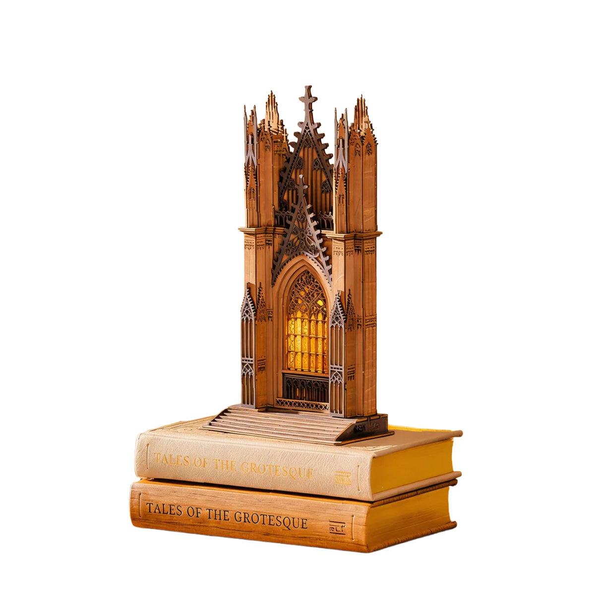 Rolife Twin Tower Cathedral 3D Wooden Puzzle - Gothic Stained Glass Model