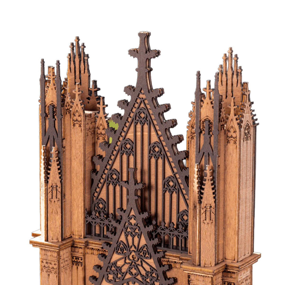 Rolife Twin Tower Cathedral 3D Wooden Puzzle - Gothic Stained Glass Model