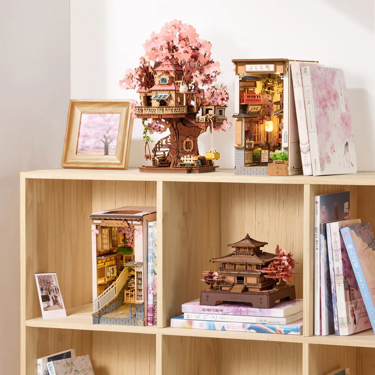 Robotime Sakura Pavilion Cathedral 3D Wooden Puzzle Kit