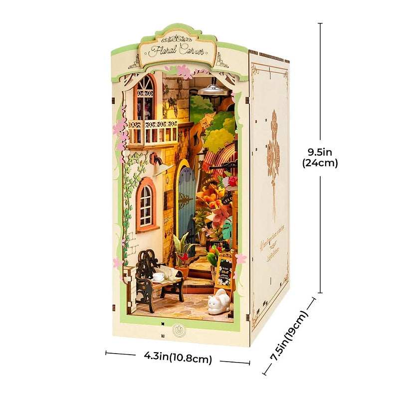 Robotime Floral Corner Book Nook - Stories in Books TGB09