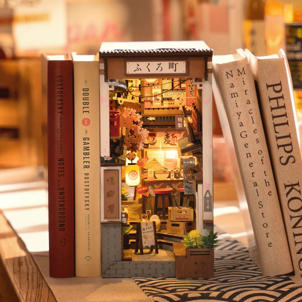 Robotime Sakura Wine Alley DIY Book Nook Shelf Insert Kit