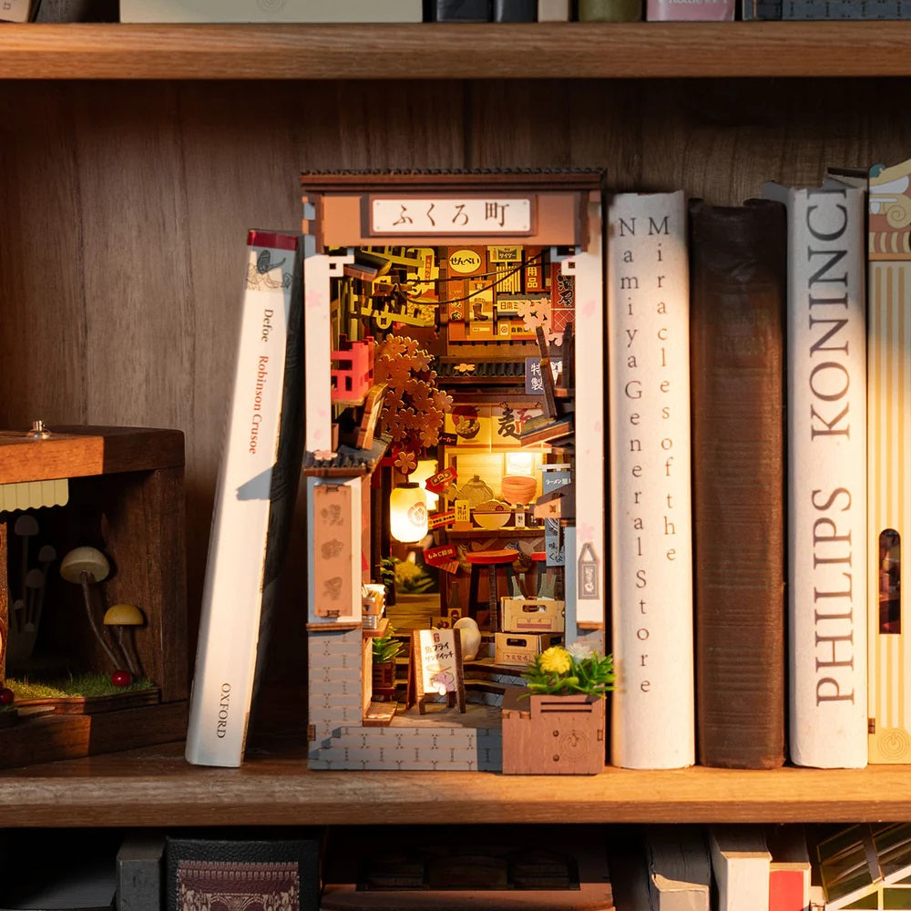 Robotime Sakura Wine Alley DIY Book Nook Shelf Insert Kit