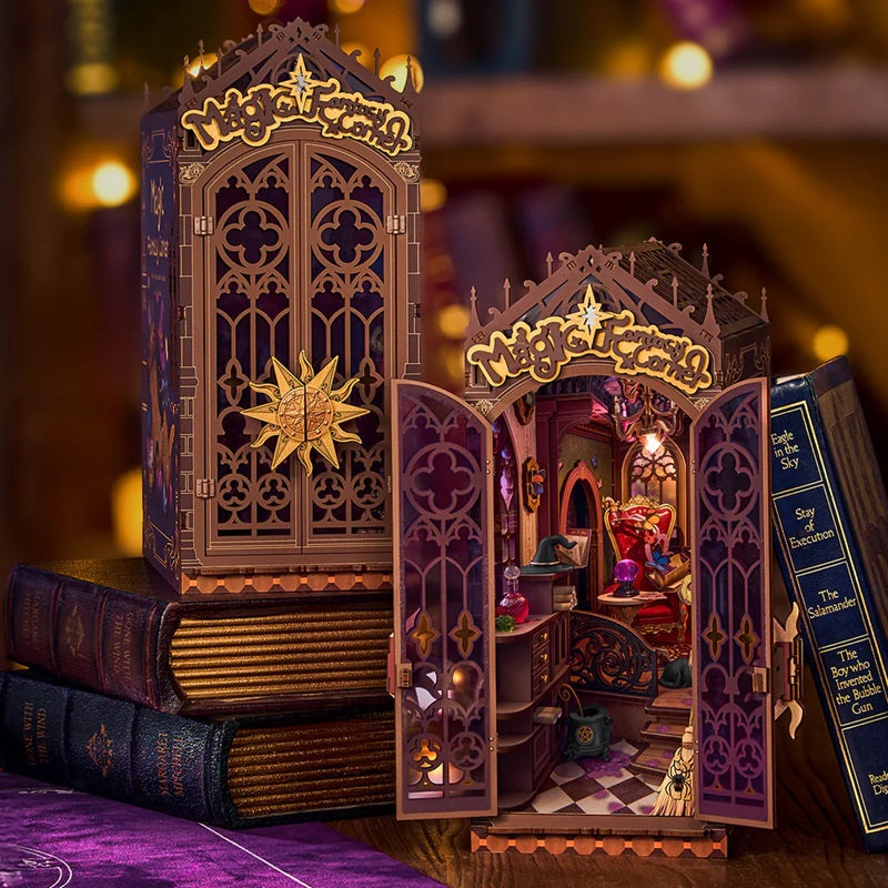 Rolife Magic Fantasy Corner DIY Book Nook - Enchanting Miniature Bookshelf World