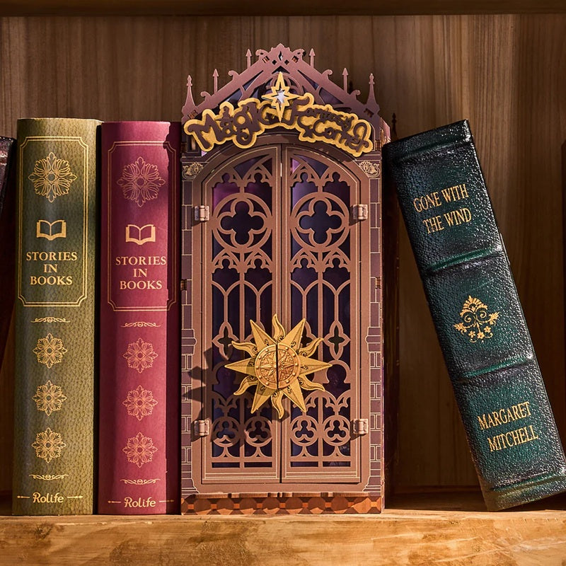Rolife Magic Fantasy Corner DIY Book Nook - Enchanting Miniature Bookshelf World