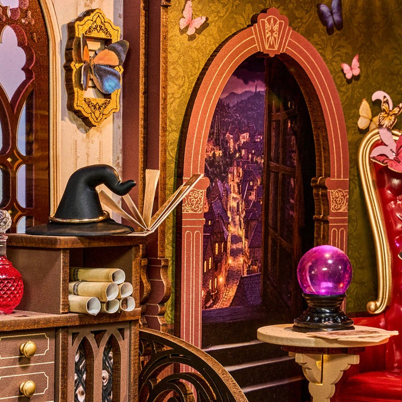 Rolife Magic Fantasy Corner DIY Book Nook - Enchanting Miniature Bookshelf World