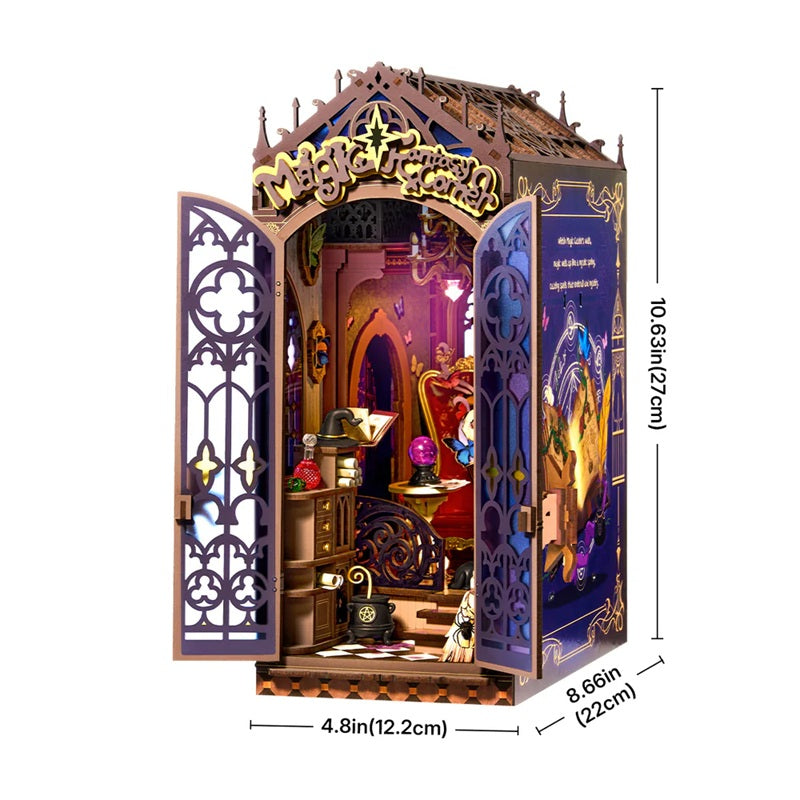 Rolife Magic Fantasy Corner DIY Book Nook - Enchanting Miniature Bookshelf World