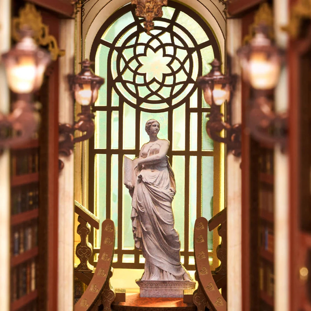 Rolife Library of Wonders DIY Book Nook - Enchanting Miniature Bookshelf Scene