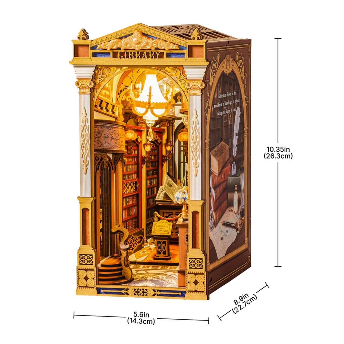 Rolife Library of Wonders DIY Book Nook - Enchanting Miniature Bookshelf Scene