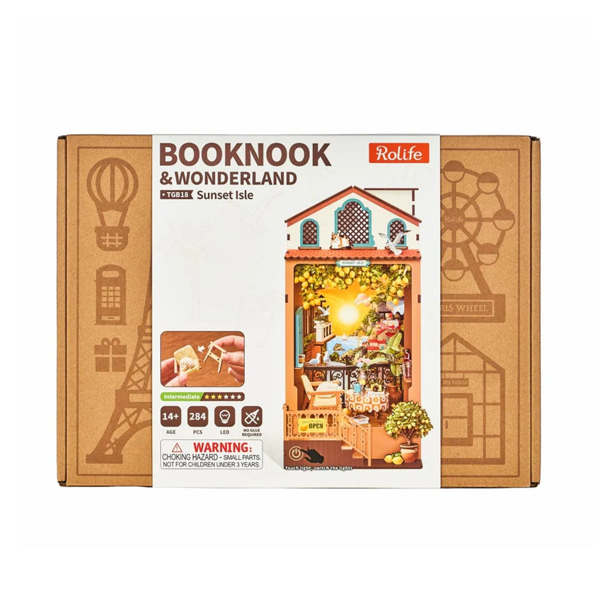 Robotime Sunset Isle DIY Book Nook