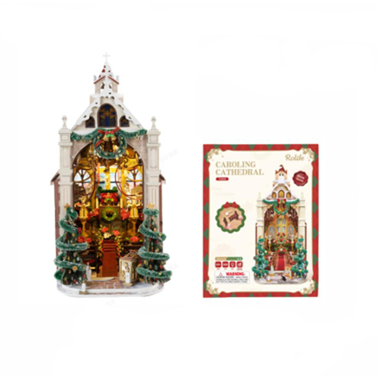 Robotime Caroling Cathedral Book Nook Kit