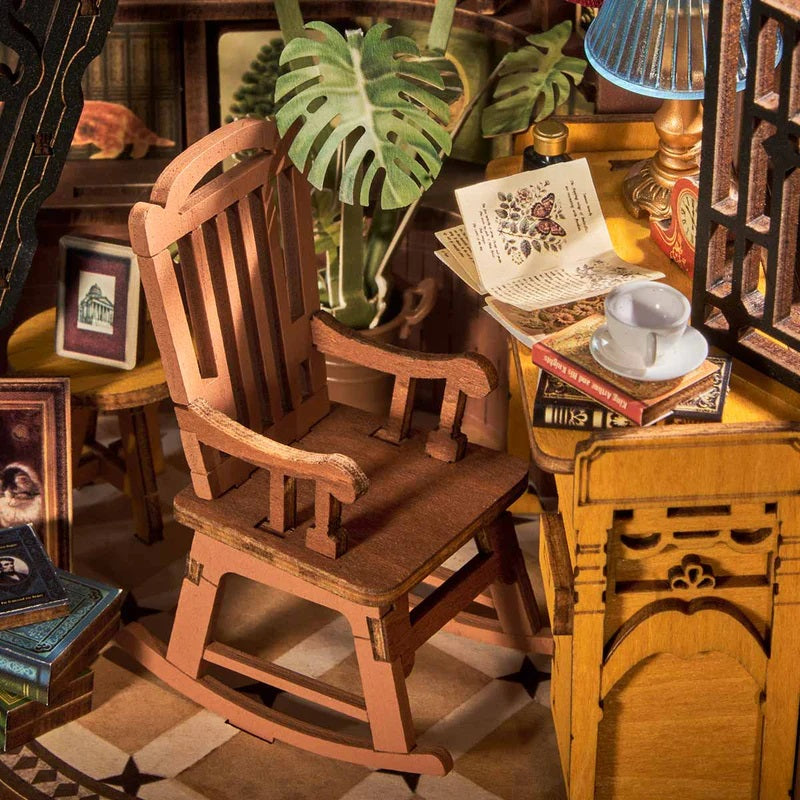 Rolife Silent Corner Study DIY Book Nook - Quiet Reading Shelf Insert
