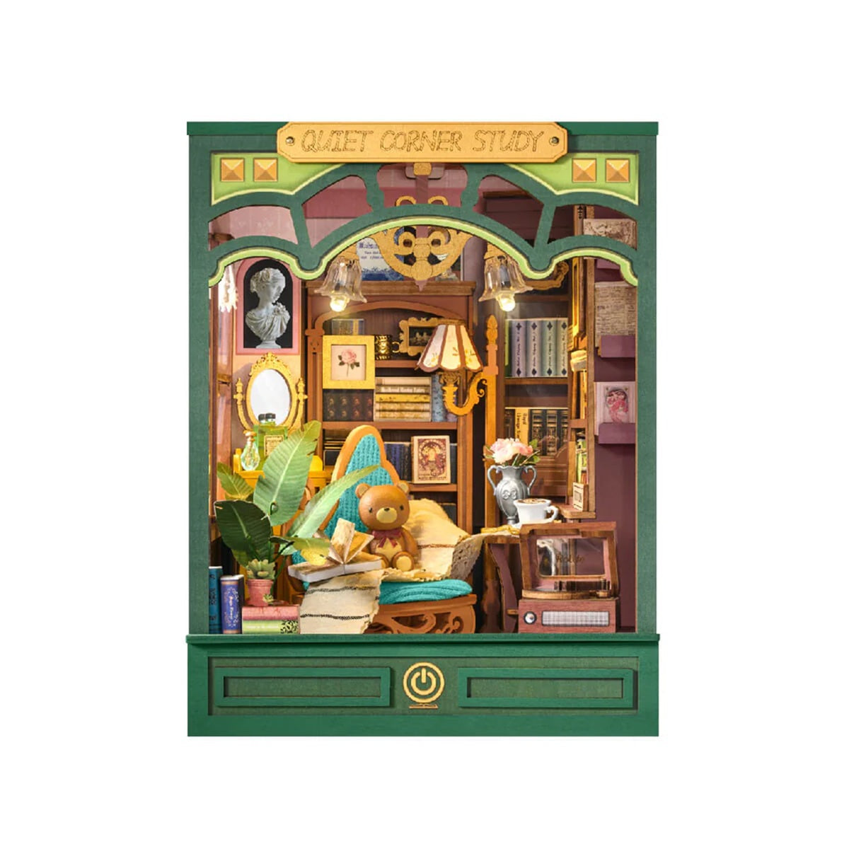 Robotime Quiet Corner Study DIY Book Nook Miniature Kit