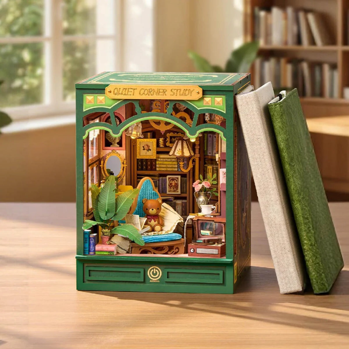 Robotime Quiet Corner Study DIY Book Nook Miniature Kit