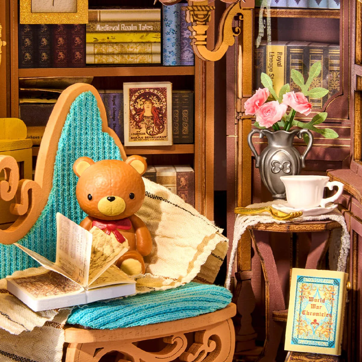 Robotime Quiet Corner Study DIY Book Nook Miniature Kit