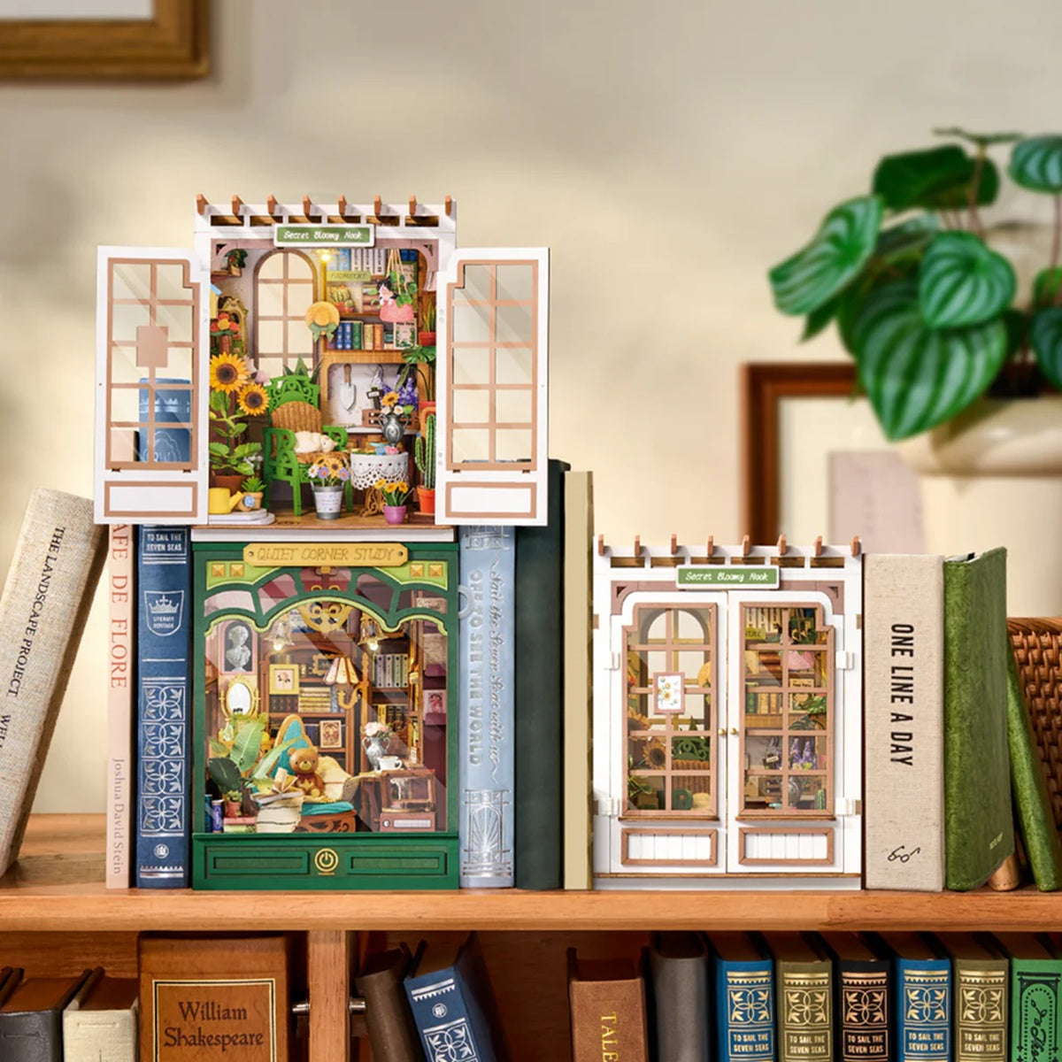 Robotime Quiet Corner Study DIY Book Nook Miniature Kit