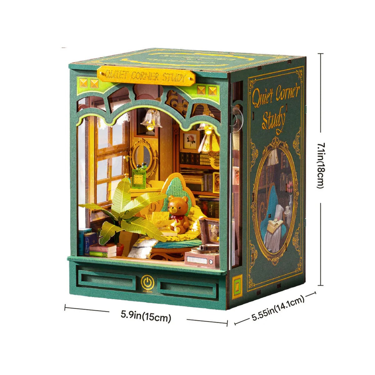 Robotime Quiet Corner Study DIY Book Nook Miniature Kit
