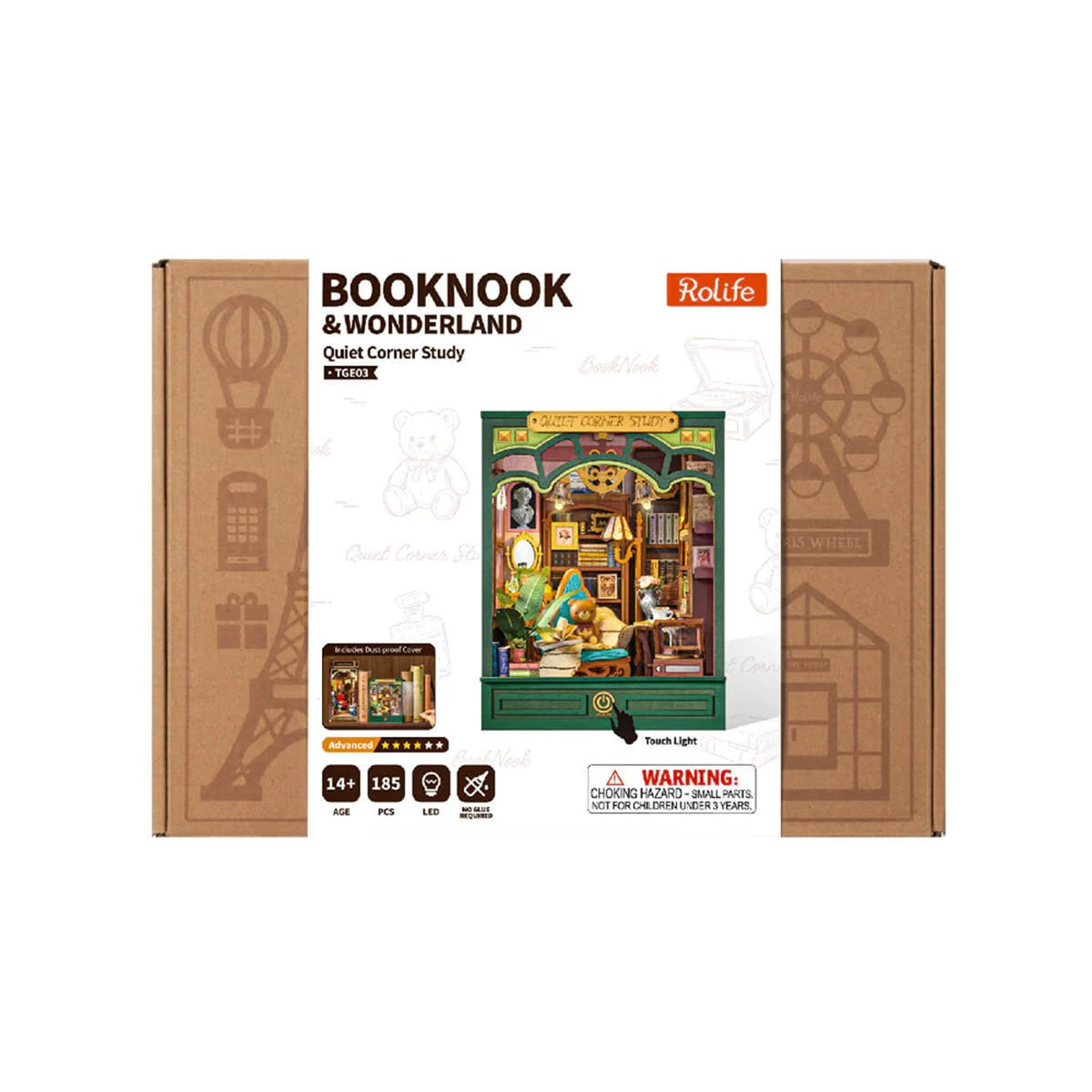 Robotime Quiet Corner Study DIY Book Nook Miniature Kit