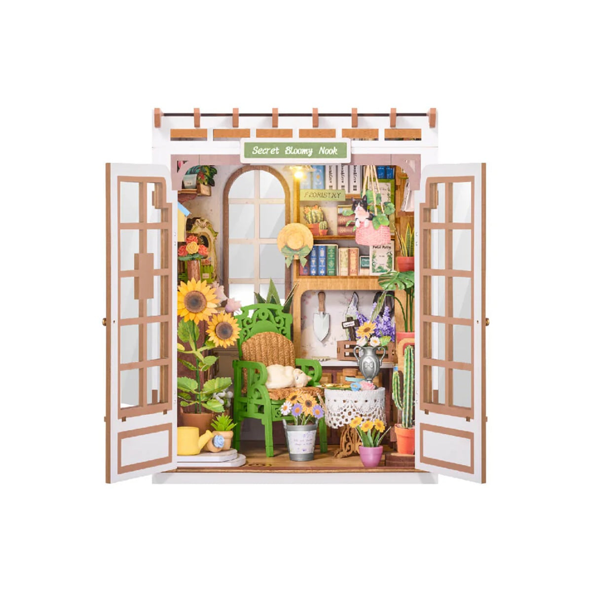 Robotime Secret Bloomy Nook DIY Book Nook Miniature Kit