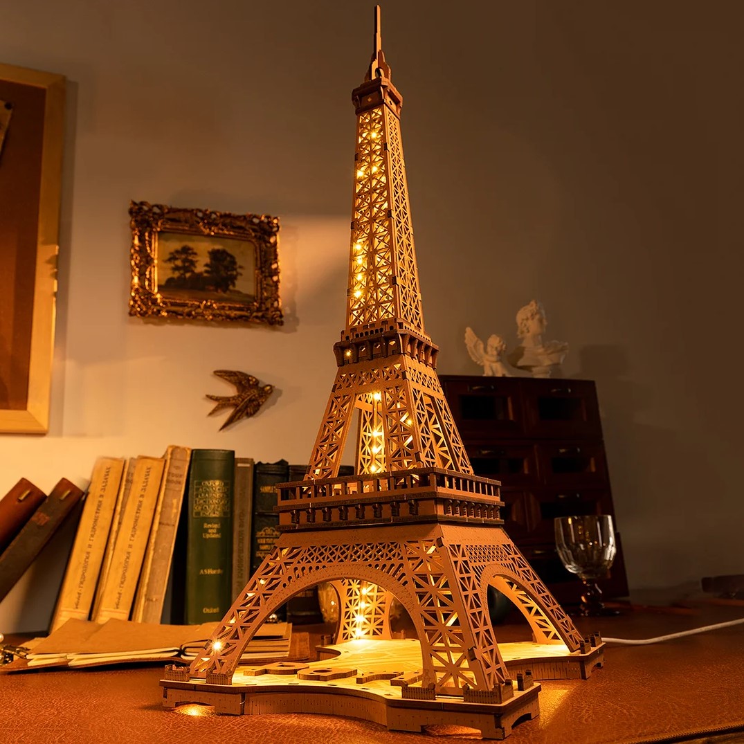 Robotime Night of the Eiffel Tower 3D Wooden Puzzle TGL01