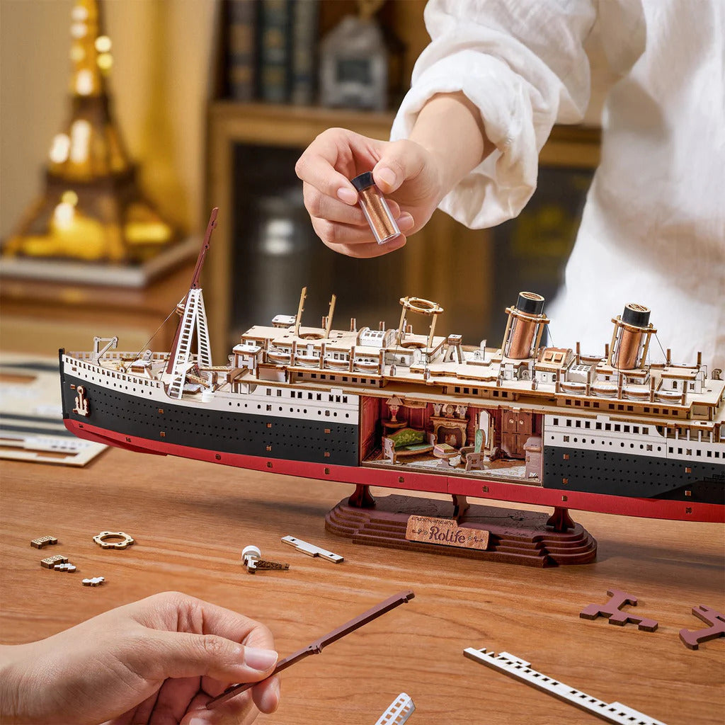 Rolife 1912 Eternal Atlantic Voyager Titanic 3D Wooden Puzzle - Historic Ship Model