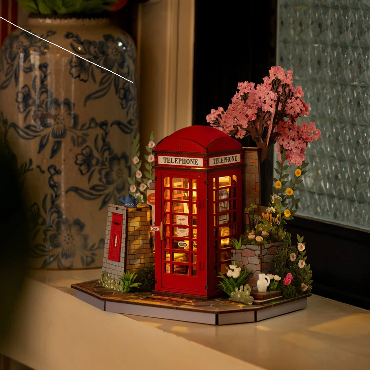 Rolife Blossom Book Booth 3D Wooden Puzzle - DIY Street Library Model